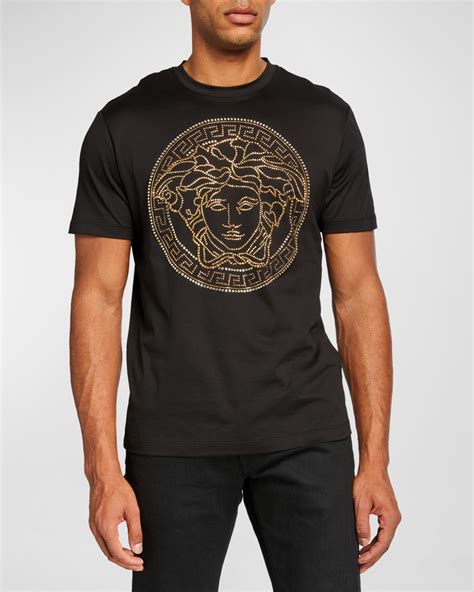 versace collection metallic medusa t shirt|versace t shirt size chart.